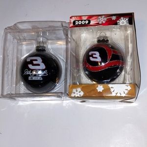 2 Dale Earnhardt #3 NASCAR Christmas Ornaments New Trevco